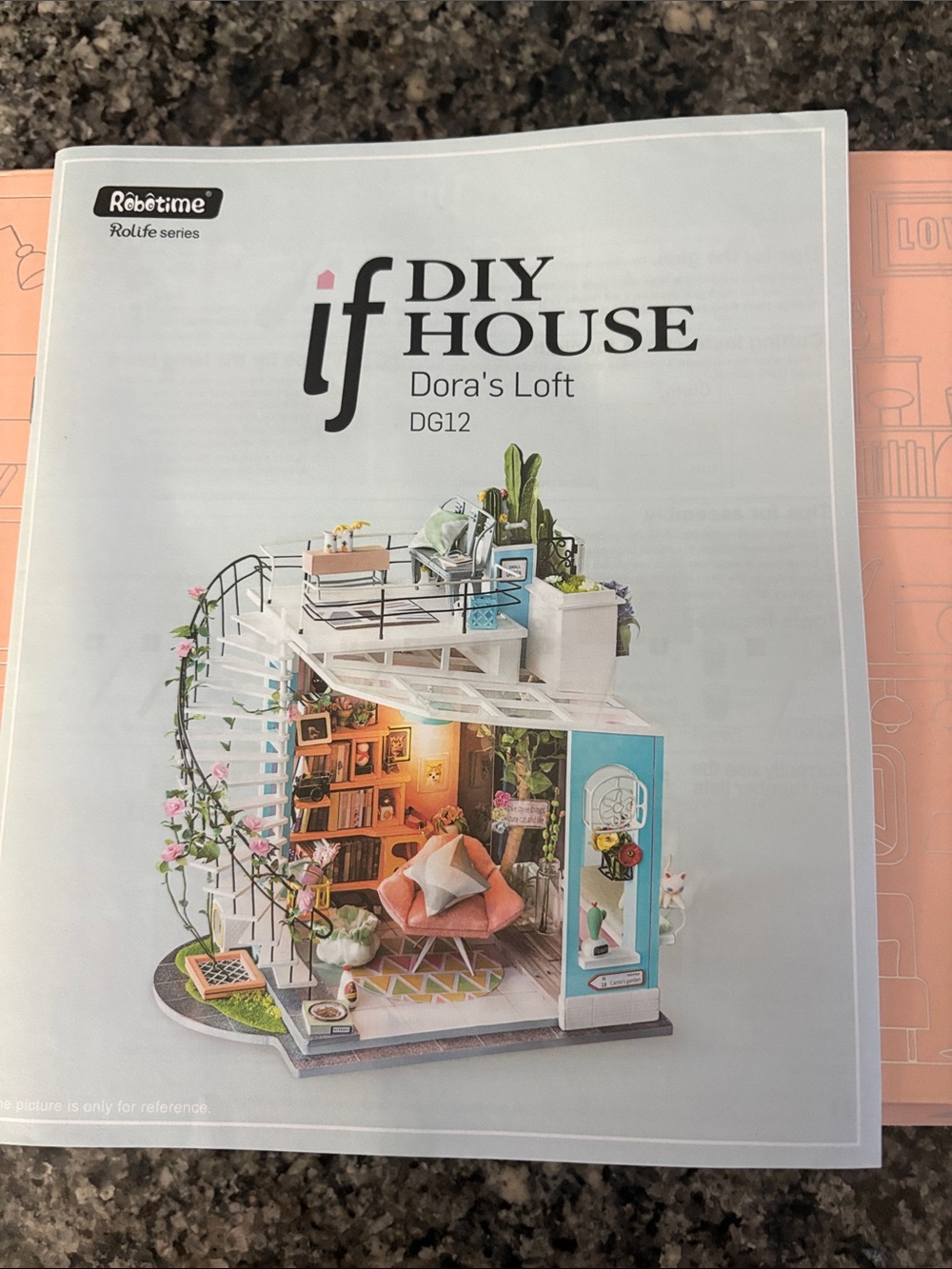 DIY House Dora's Loft Art - White & Teal Accent (DG12)